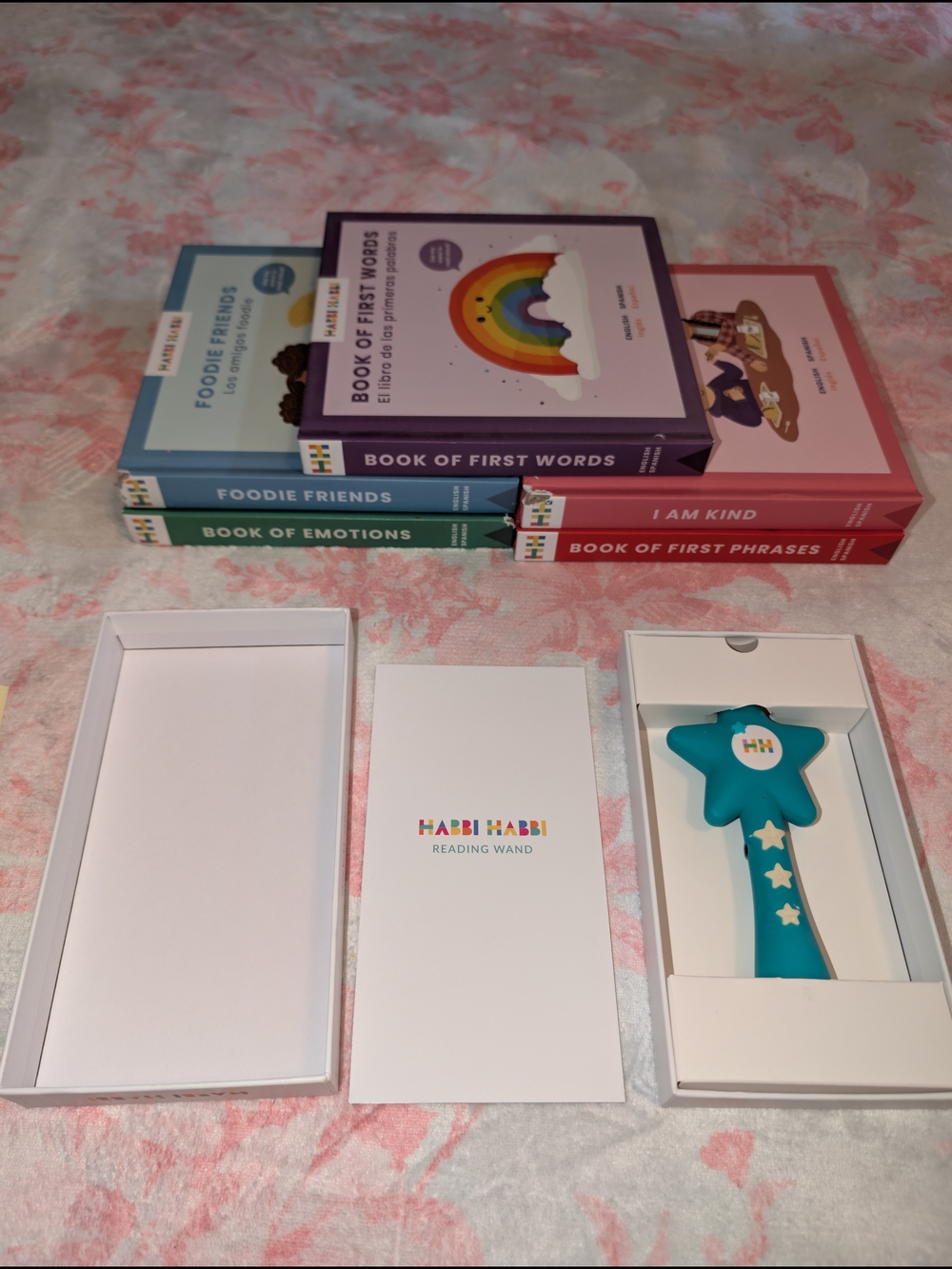 Habbi Habbi Teal Star Reading Wand with Children's Books